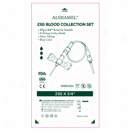 23G Butterfly Needle Blood Collection Set with Safety